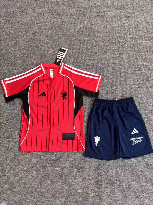 Kids-Manchester Utd 25/26 Special Baseball Jerse(Printed Version